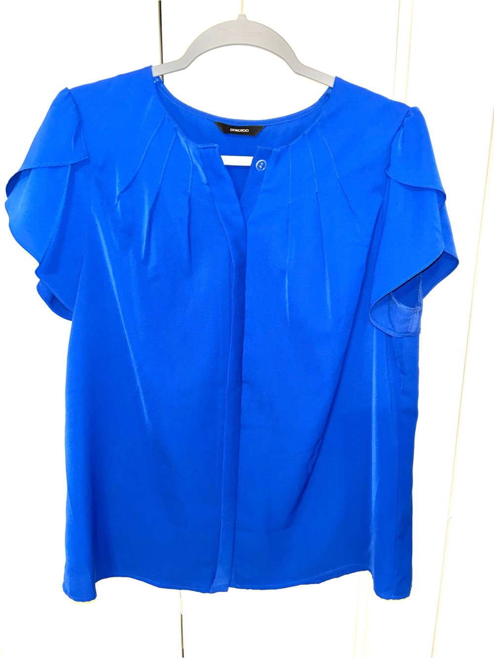 Royal Blue Flutter Sleeve Top